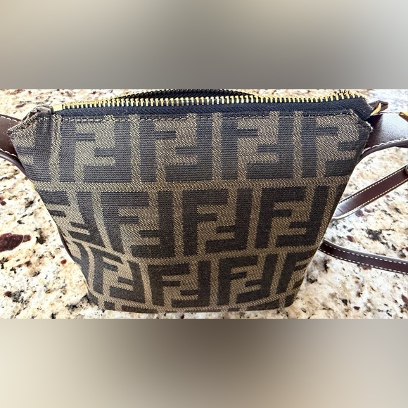 Fashion Zucca Mini Bag Canvas Mono Leather Gold Hardware - Picture 5 of 12